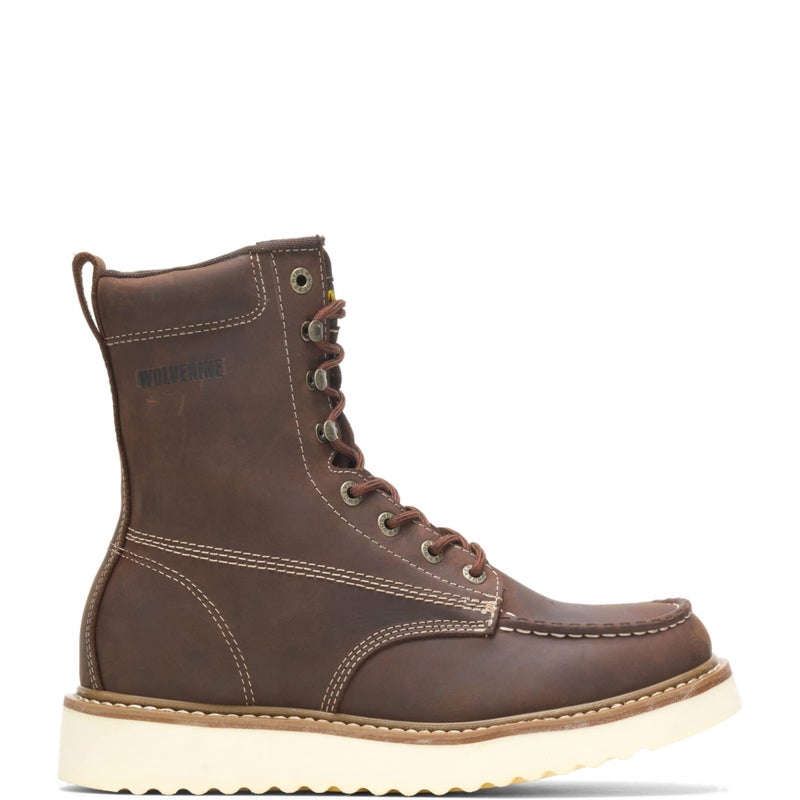 Wolverine Men's Loader 8" Soft Toe Wedge Work Boot, Brown, 13 M US - Image 1